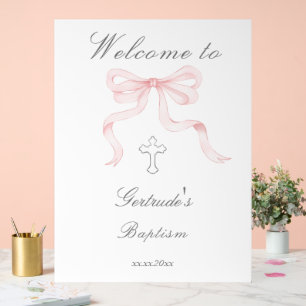 welcome Baptism girl Acrylic Sign