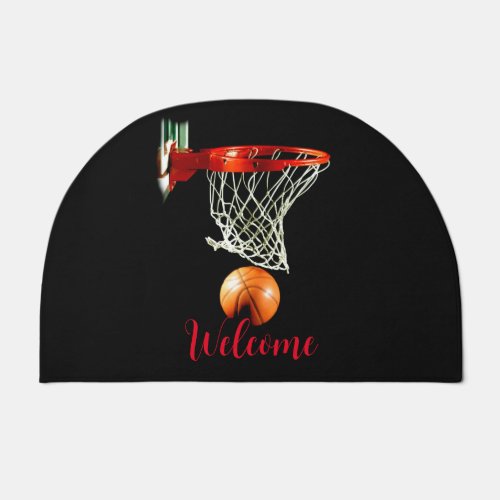 Welcome Basketball Ball  Net Doormat