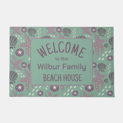 Welcome Beach House Coastal Doormat