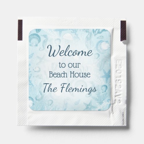 Welcome Beach House Housewarming Favors Hand Sanitizer Packet