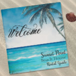 Welcome Beach House Rental Property Guest Book 3 R<br><div class="desc">This design was created though digital art. It may be personalized in the area provided by changing the photo and/or text. Or it can be customized by choosing the click to customize further option and delete or change the color the background, add text, change the text color or style, or...</div>