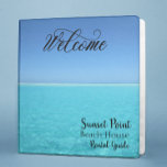 Welcome Beach House Rental Property Guest Book 3 Ring Binder<br><div class="desc">This design was created though digital art. It may be personalized in the area provided by changing the photo and/or text. Or it can be customized by choosing the click to customize further option and delete or change the color the background, add text, change the text color or style, or...</div>
