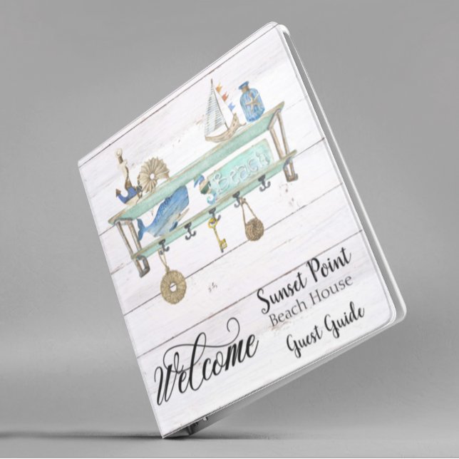 Welcome Beach House Rental Property Guest Book  3 Ring Binder (Creator Uploaded)