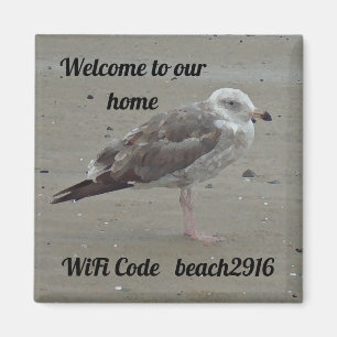 Welcome Beach House Rental Seagull With Wifi Code Magnet