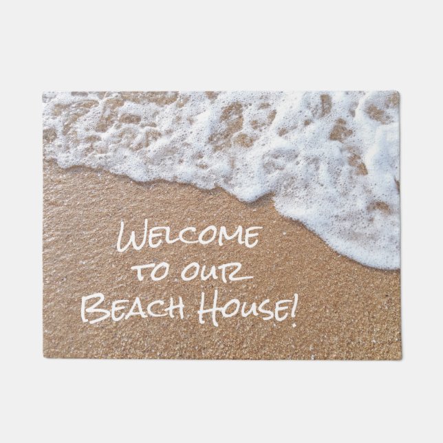 Welcome Beach House Wave Doormat (Front)