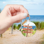 Welcome Beach Short term rental Vacation home Keychain<br><div class="desc">This design may be personalized in the area provided by changing the photo and/or text. Or it can be customized by clicking Personalize this Template and then choosing the click to customize further option and delete or change the color of the background, add text, change the text color or style,...</div>