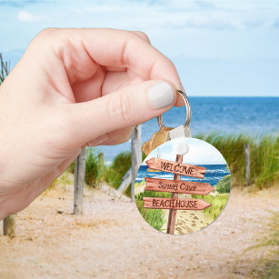 Welcome Beach Short term rental Vacation home Keychain