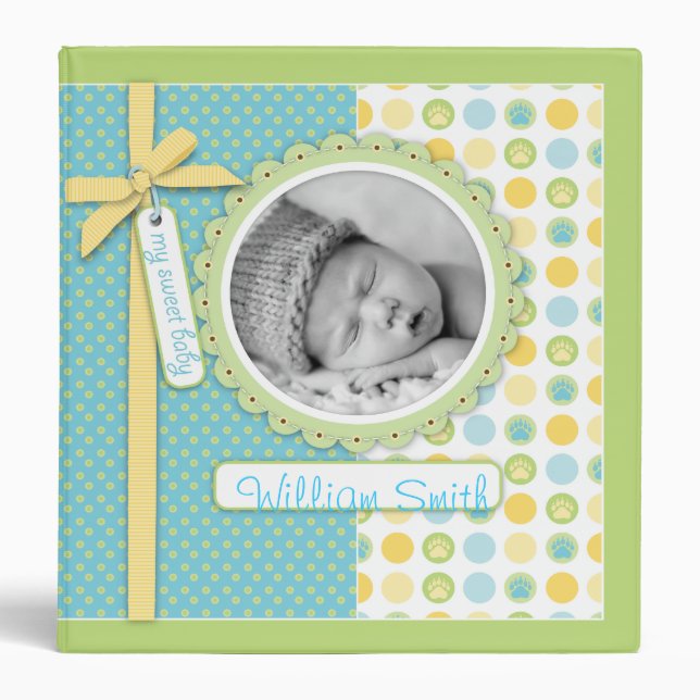 Welcome Bear 1.5 in. Photo Album 3 Ring Binder (Front)