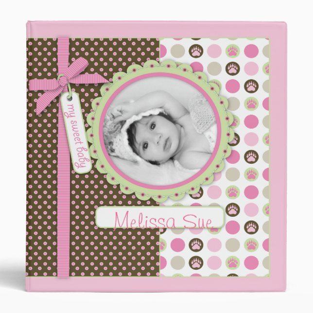 Welcome Bear Girl 1.5 in. Photo Album Binder (Front)