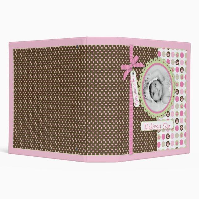 Welcome Bear Girl 2 in. Photo Album 3 Ring Binder (Background)
