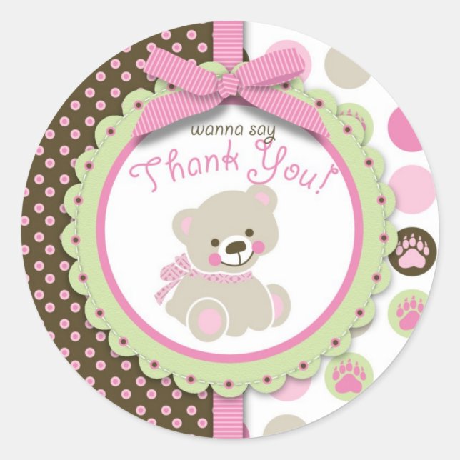 Welcome Bear Girl TY Sticker (Front)
