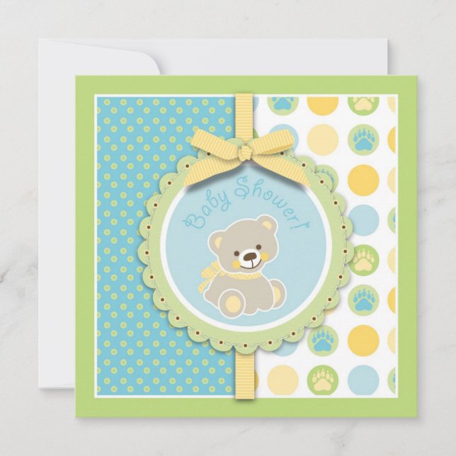 Welcome Bear Invitation Square (Front)