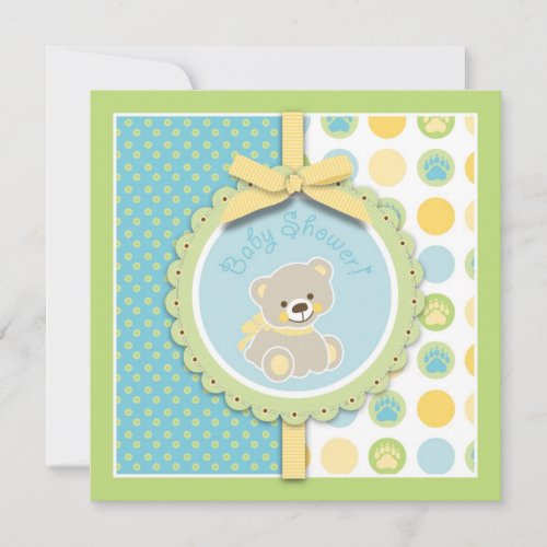 Welcome Bear Invitation Square