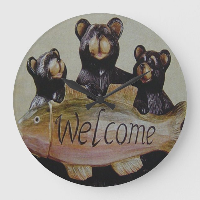 WELCOME BEARS LARGE CLOCK (Front)
