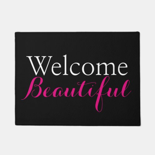 Welcome Beautiful _ Beauty Salon Door Mat
