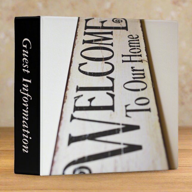 Welcome Bed & Breakfast Guest vacation House  3 Ring Binder (Creator Uploaded)