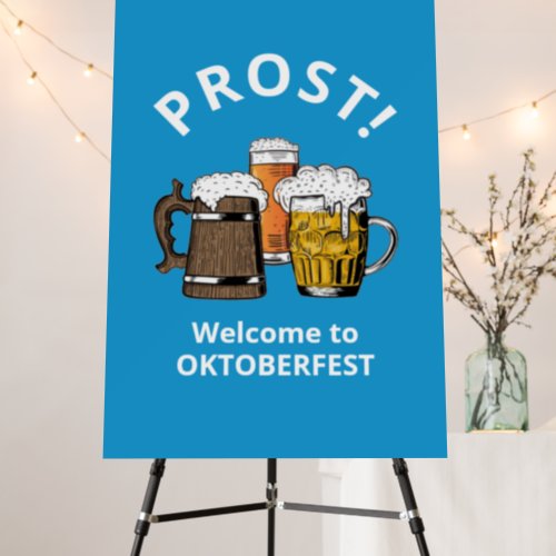 Welcome Beer Prost OKTOBERFEST Foam Board