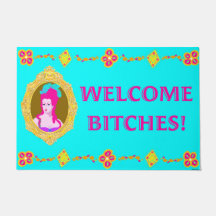 Welcome Bi%@%es Funny Colorful Doormat