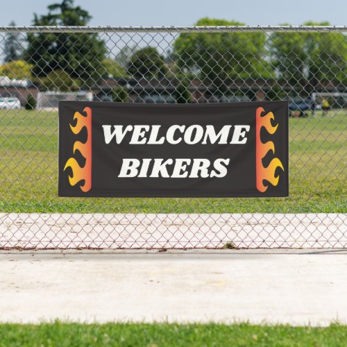 Welcome Bikers Motorcycle Event Banner