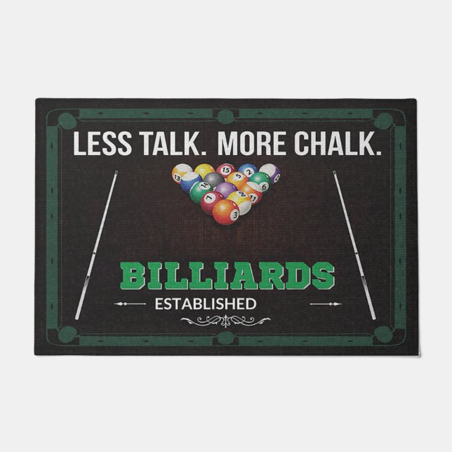 Welcome Billiard Room Doormat, Billiard Lover Mat (Front)