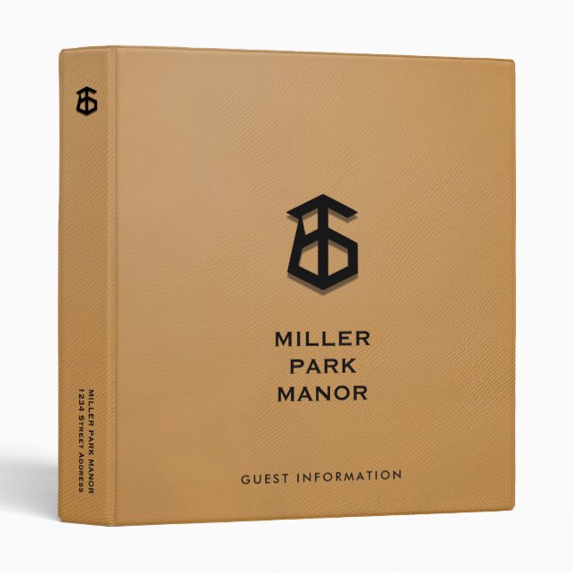 Welcome Binder for Vacation Rental (Front/Spine)