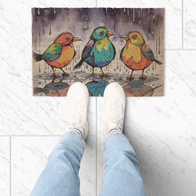 Welcome Birds Fiber Doormat (Insitu)