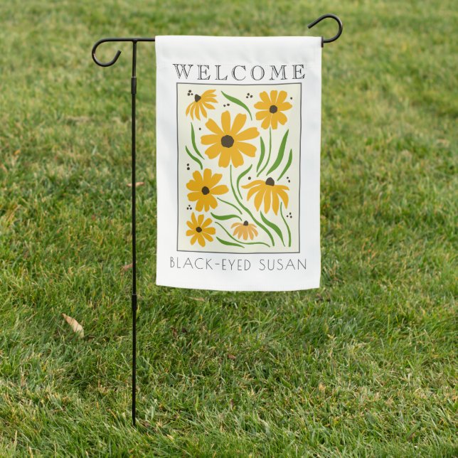 WELCOME  Black-Eyed Susan Garden Flag (In SItu)