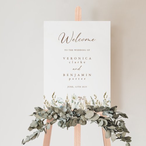 Welcome Boho Rustic Wedding  Foam Board