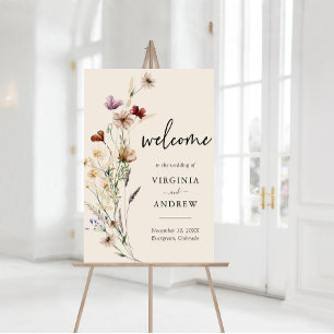 Welcome Boho Wedding Foam Board