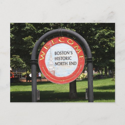 Welcome Boston Historic North End Postcard