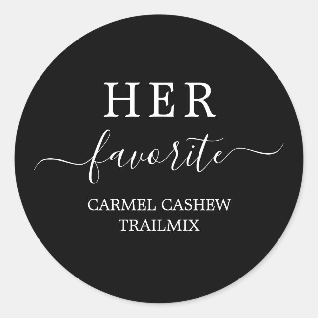 "Welcome Box Sticker- Her Favorite" Classic Round Sticker (Front)