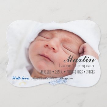 Welcome Boy Girl Twins Birth Announcement by prisarts at Zazzle