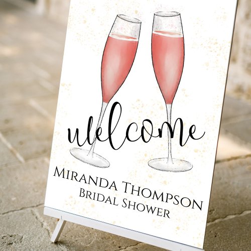 Welcome Bridal Shower Brunch and Bubbly Watercolor Foam Board