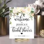 Welcome Bridal Shower Floral Pink Welcome Sign at Zazzle