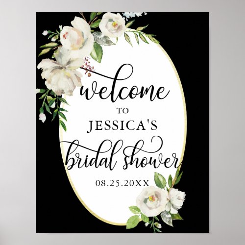 Welcome Bridal Shower Floral WELCOME SIGN