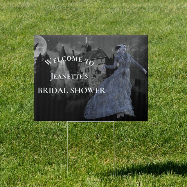 Welcome Bridal Shower Halloween  Sign (Insitu)