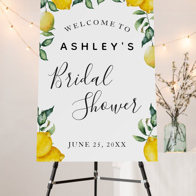 Welcome Bridal Shower Lemons Foam Board (In Situ (Stand))