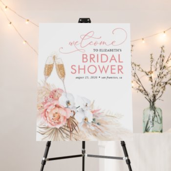 Welcome Bridal Shower Sign Pampas Grass by lovelywow at Zazzle