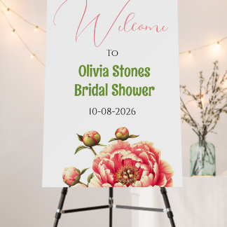 Welcome bridal shower sign personalized