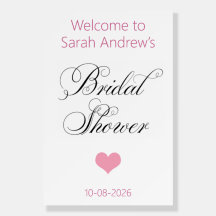 Welcome bridal shower sign personalized