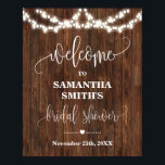 Welcome Bridal Shower Western Country Wedding Sign<br><div class="desc">Change Bride to be name and date to the design, for additional customization (font color, font style, move or remove elements *Welcome and Bridal Shower words are not editable but color can be changed ), click on personalize, scroll down and click on the link "Edit using Design Tool". ** Please...</div>