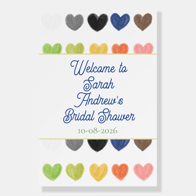 Welcome bridall shower sign personalized (Front)