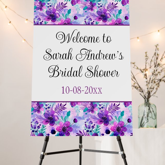 Welcome bridall shower sign personalized (In Situ (Stand))