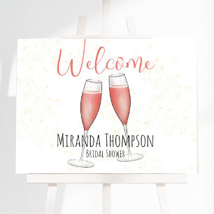 Welcome Brunch and Bubbly Bridal Shower Champagne Poster