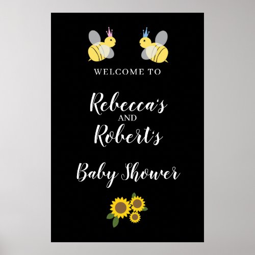 Welcome Bumble Bee Baby Sign