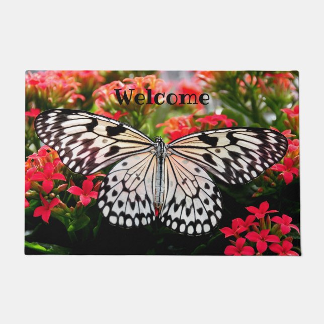 Welcome Butterfly Door Mat (Front)
