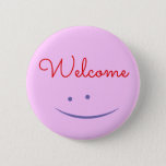 [ Thumbnail: "Welcome" Button + Smiling Face ]