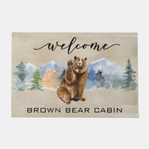Welcome Cabin Lodge Bear Mountain home Doormat