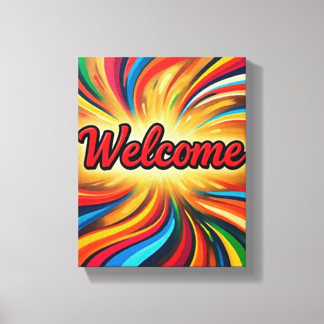 Welcome canvas print on wall art design's  (Front)