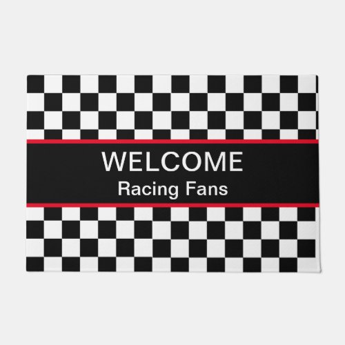 Welcome Car Racing Fans Doormat